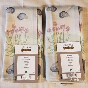 Ekelund Strand 2 Tea Towels Master Weavers 100% Cotton Yiva Kongback 14x20" NWT